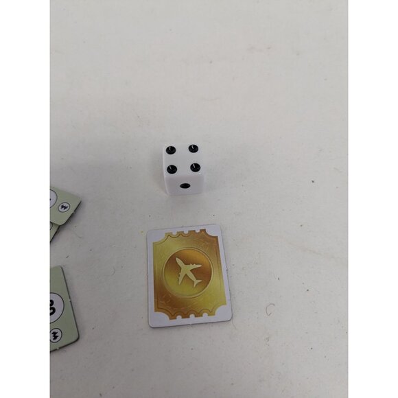 2022 Monopoly Travel World Tour Game Replacement Money Golden Ticket And Dice - Picture 2 of 4